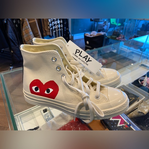 COMME DES GARÇONS PLAY CONVERSE X CDG PLAY Chuck Taylor '70 High-Top Sneakers - Picture 1 of 14